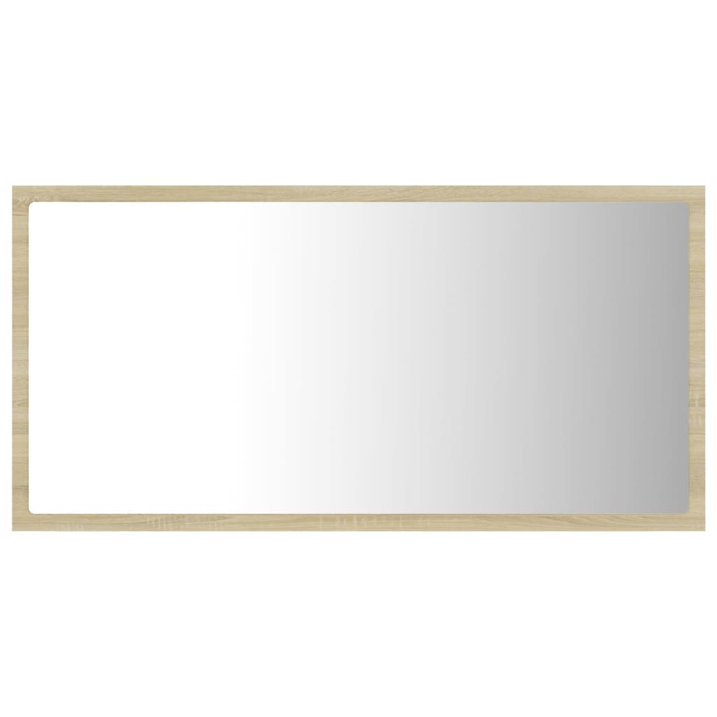 LED-Badspiegel Sonoma-Eiche 80x8,5x37 cm Acryl