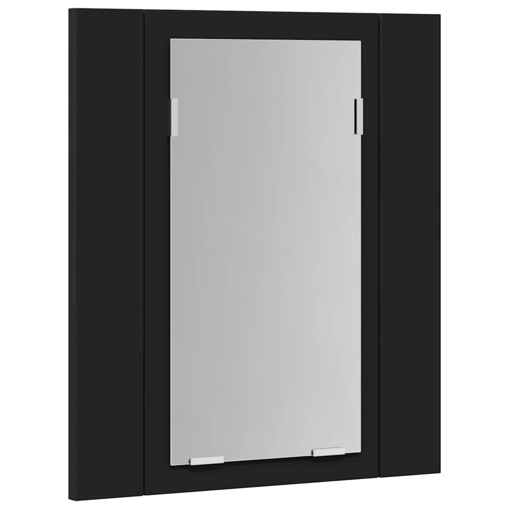 LED-Bad-Spiegelschrank Schwarz 40x12x45 cm Acryl