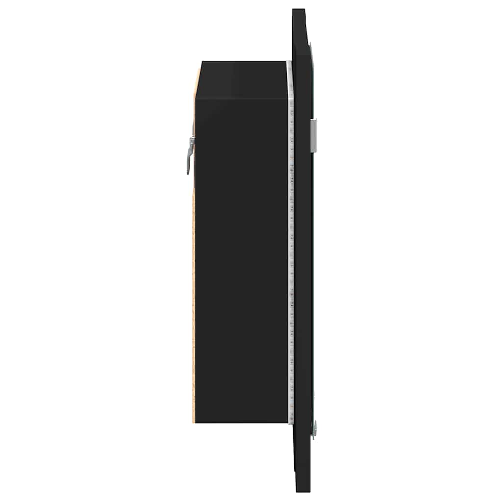 LED-Bad-Spiegelschrank Schwarz 40x12x45 cm Acryl