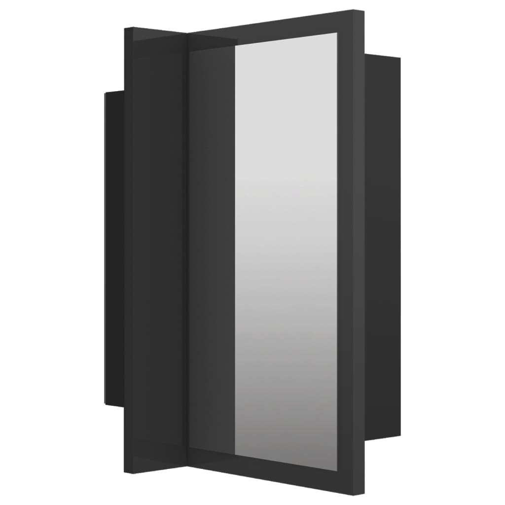 LED-Bad-Spiegelschrank Hochglanz-Grau 40x12x45 cm Acryl