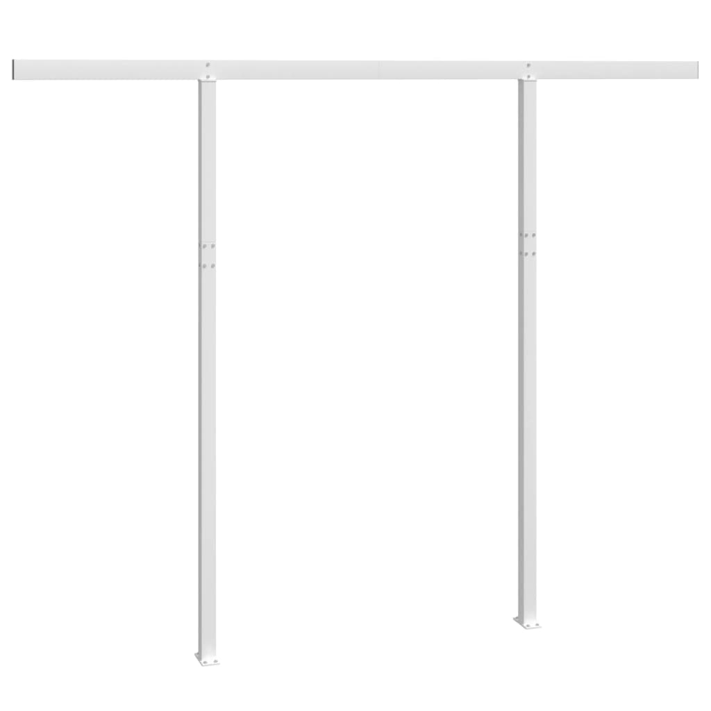Stützen für Markisen Weiß 300x245 cm Eisen