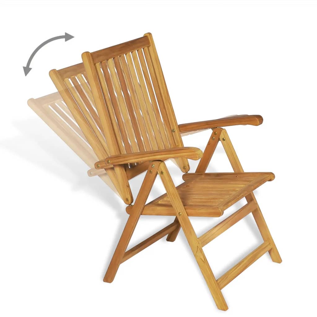 9-tlg. Garten-Essgruppe Massivholz Teak