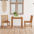 3-teiliges Garten-Ess-Set 80 x 80 cm Massivholz Teak