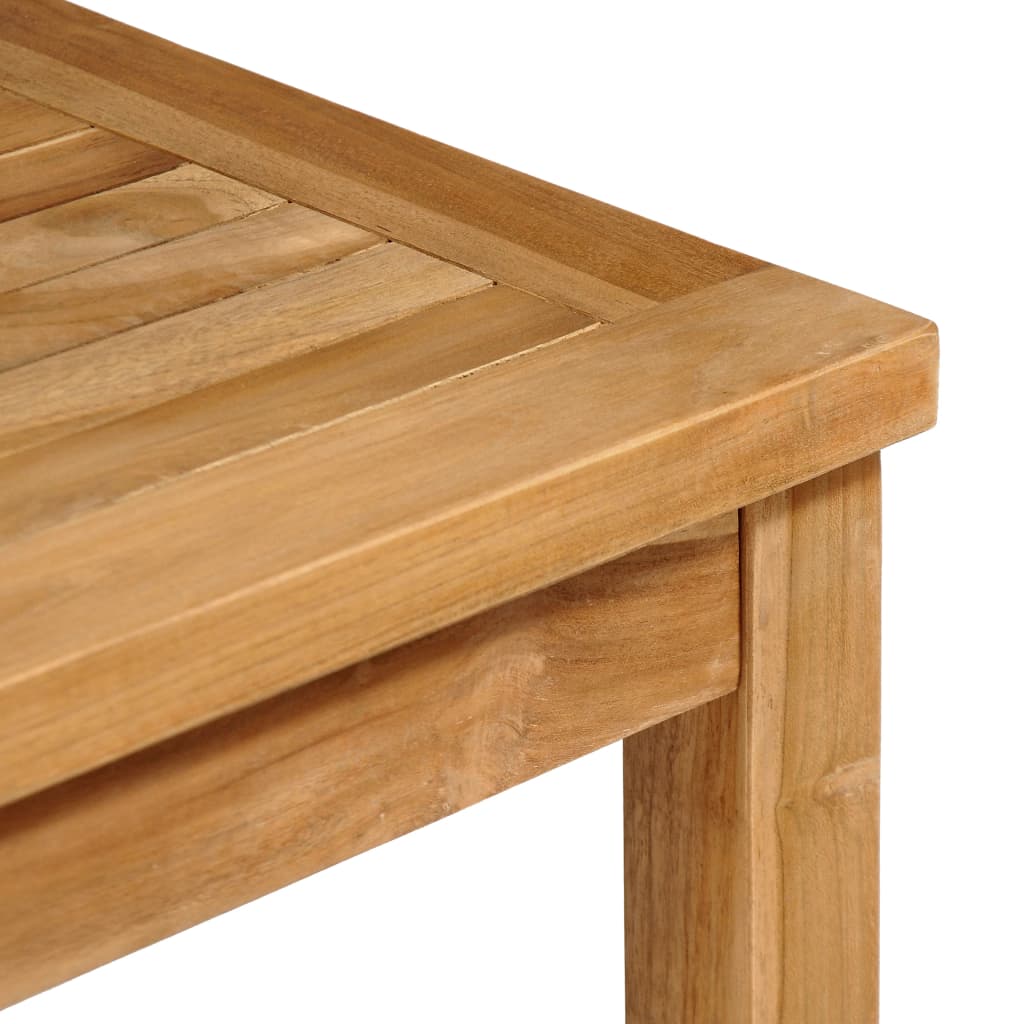 3-teiliges Garten-Ess-Set 80 x 80 cm Massivholz Teak
