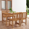 5-teiliges Garten-Ess-Set 140 x 80 cm Massivholz Teak