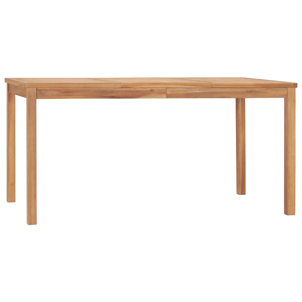 7-teiliges Garten-Ess-Set 160 x 80 cm Massivholz Teak