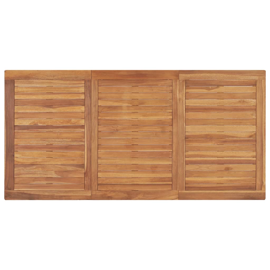 7-teiliges Garten-Ess-Set 160 x 80 cm Massivholz Teak