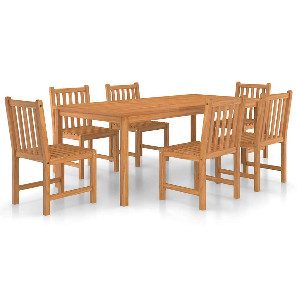 7-teiliges Garten-Ess-Set 200 x 100 cm Massivholz Teak