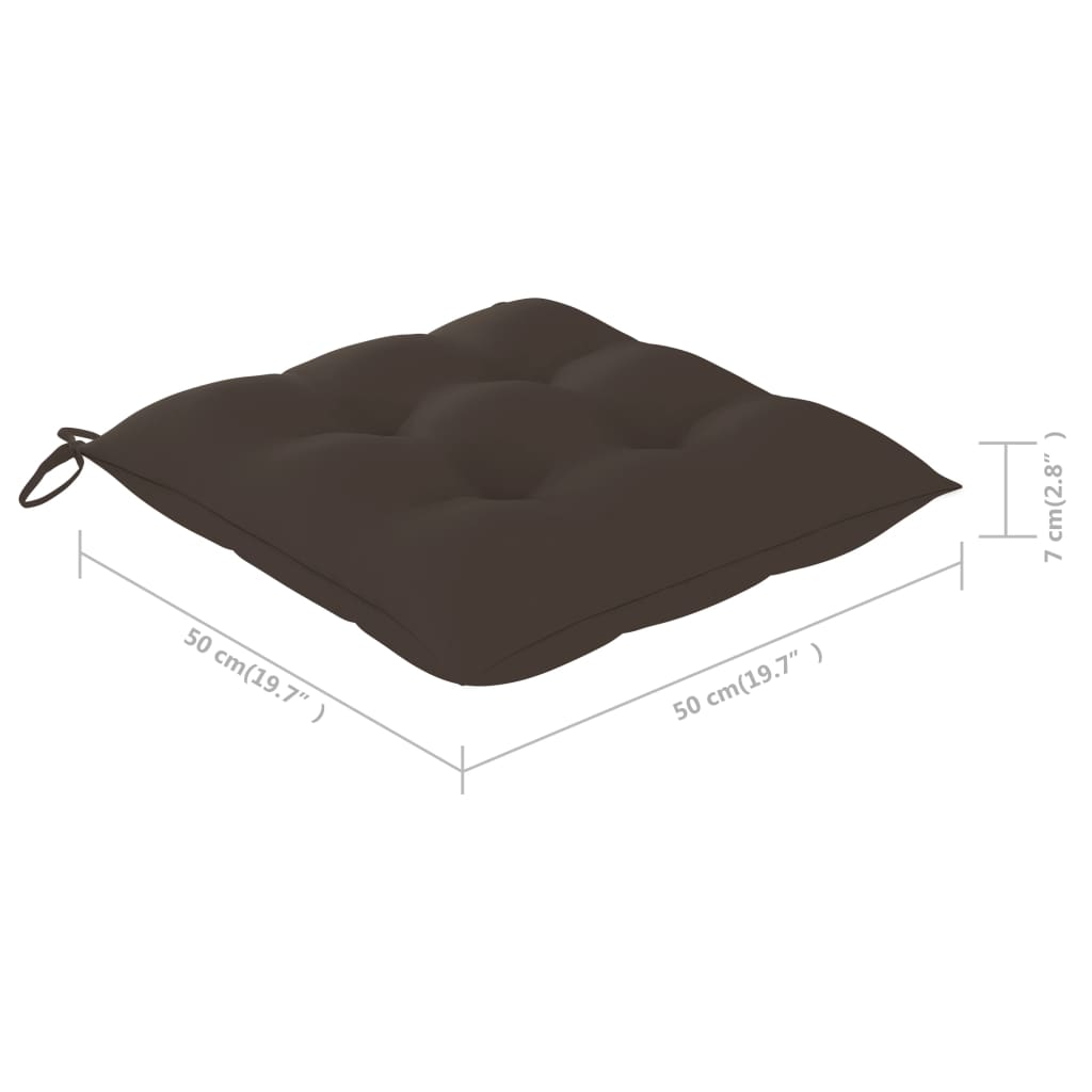 Gartenstühle mit Kissen 4 Stk. Massivholz Akazie