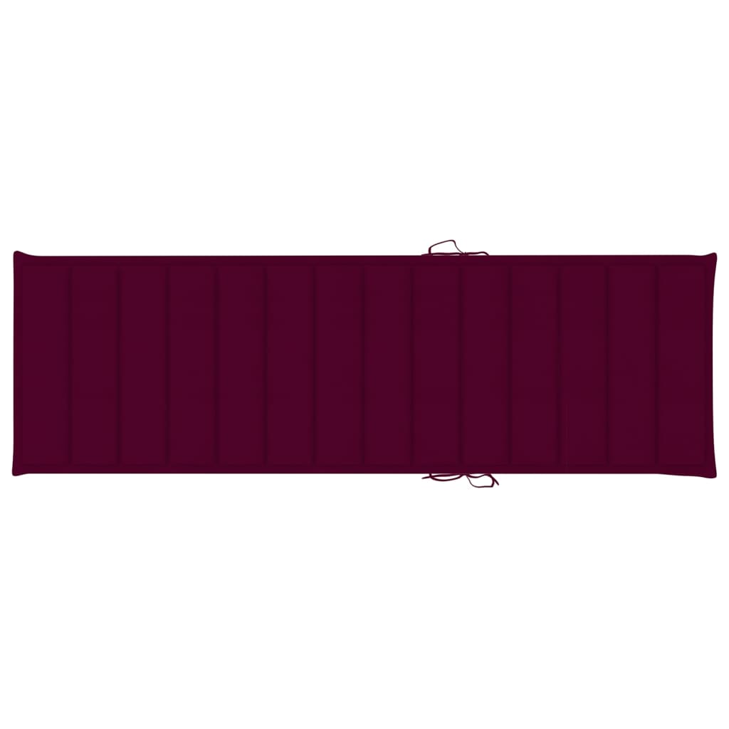 Sonnenliege mit Auflage Akazie Massivholz Verzinkter Stahl