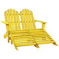 Adirondack-Gartenbank 2-Sitzer mit Fußteil Tannenholz Gelb