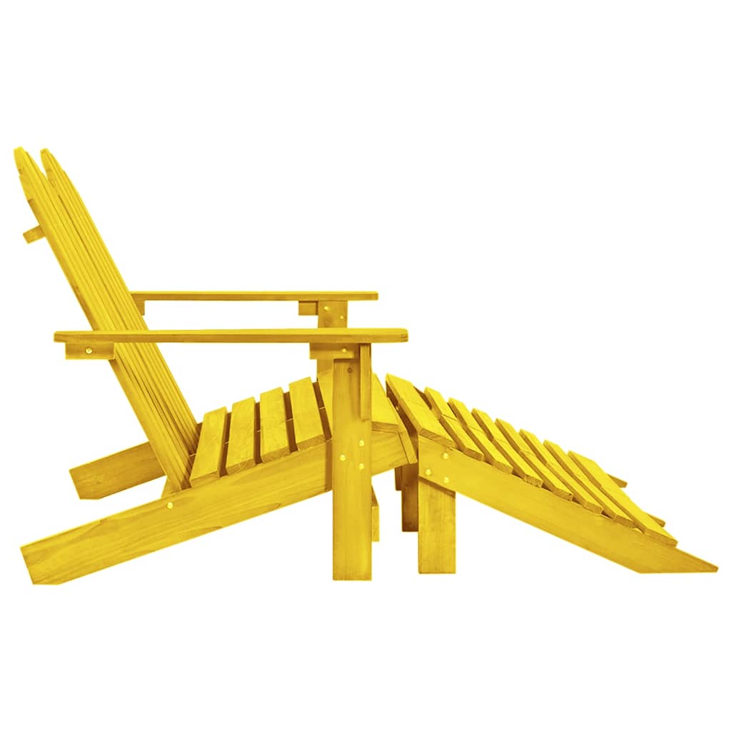 Adirondack-Gartenbank 2-Sitzer mit Fußteil Tannenholz Gelb