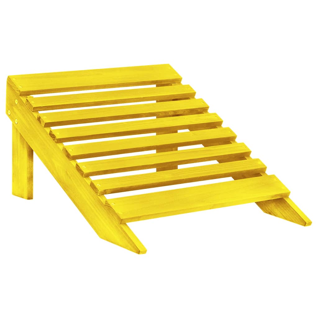 Adirondack-Gartenbank 2-Sitzer mit Fußteil Tannenholz Gelb
