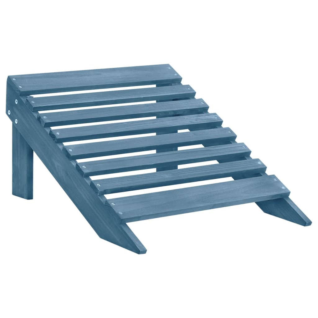 Adirondack-Gartenbank 2-Sitzer mit Fußteil Tannenholz Blau