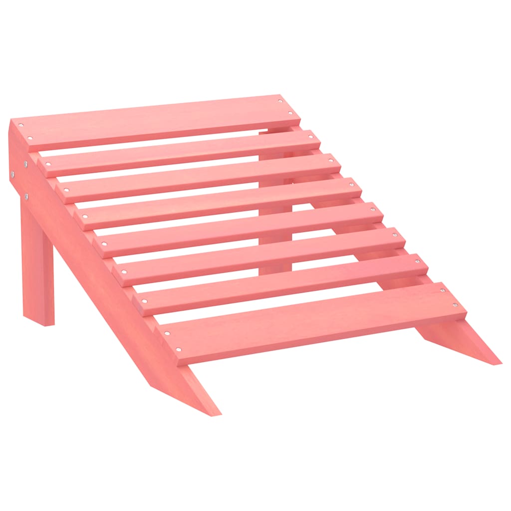Adirondack-Gartenbank 2-Sitzer mit Fußteil Tannenholz Rosa