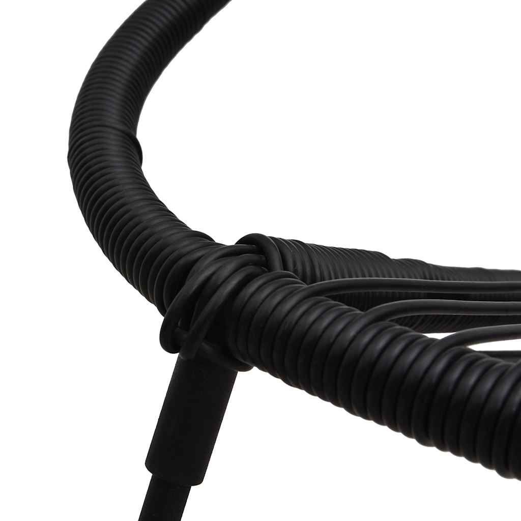 5-tlg. Garten-Essgruppe PVC Rattan Schwarz