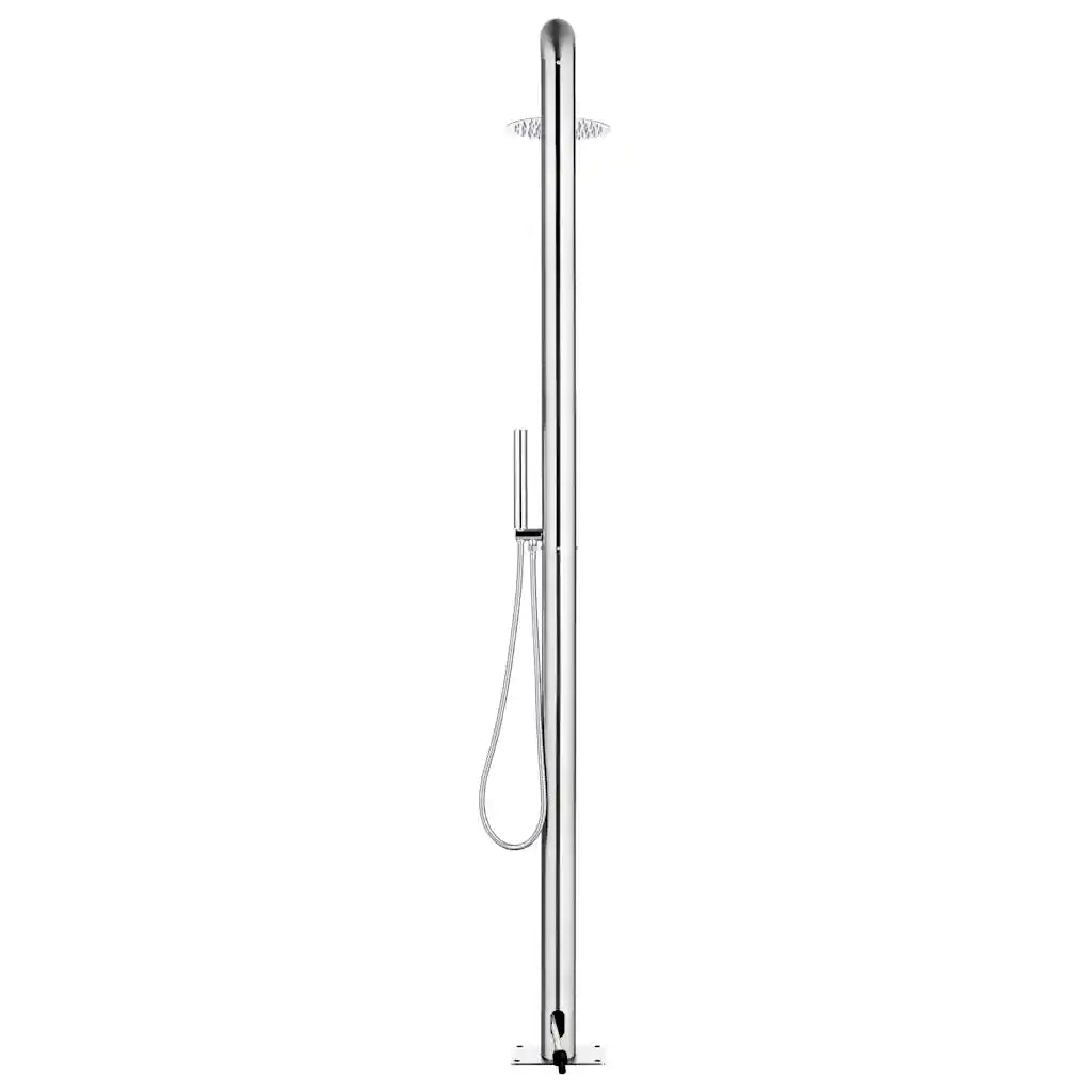 Gartendusche 225 cm aus Edelstahl 304 mit Handbrause