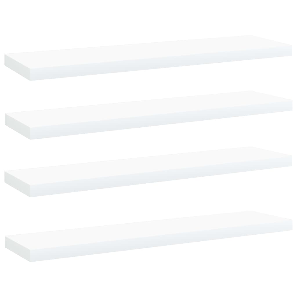 Bücherregal-Bretter 4 Stk. Weiß 40x10x1,5 cm Holzwerkstoff