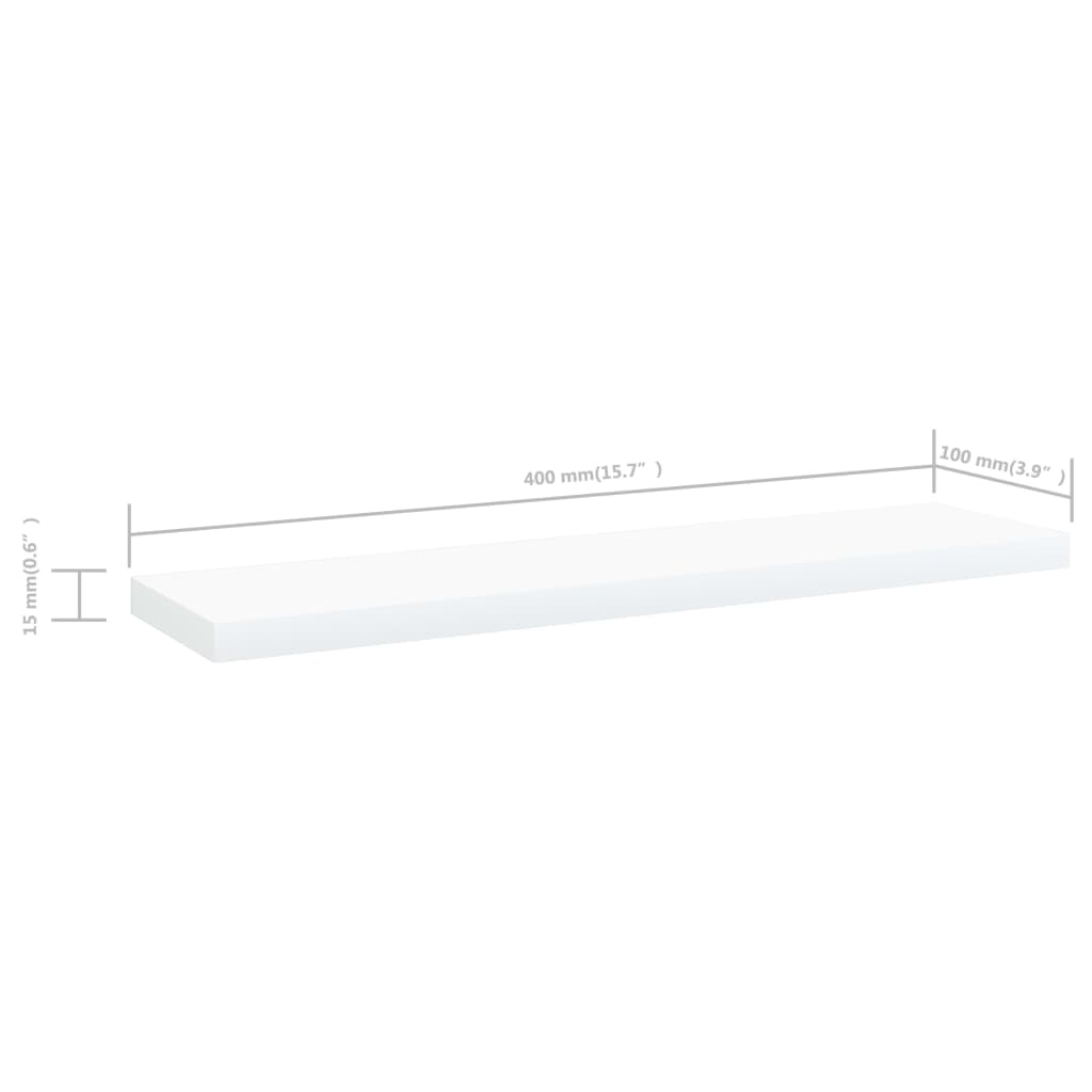 Bücherregal-Bretter 4 Stk. Weiß 40x10x1,5 cm Holzwerkstoff