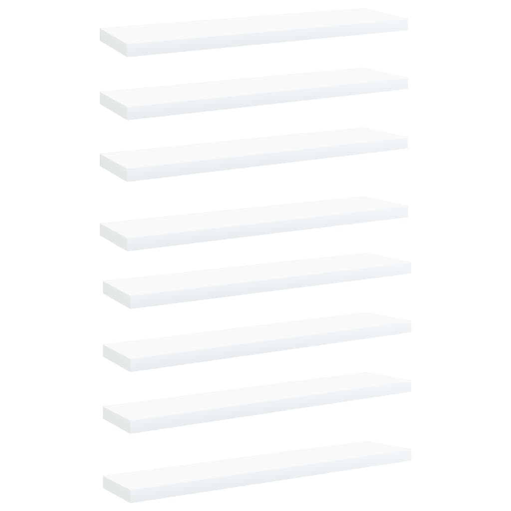 Bücherregal-Bretter 8 Stk. Weiß 40x10x1,5 cm Holzwerkstoff