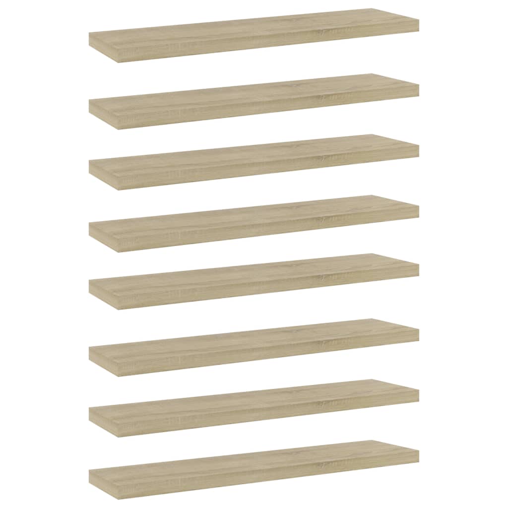 Bücherregal-Bretter 8 Stk. Sonoma-Eiche 40x10x1,5 cm