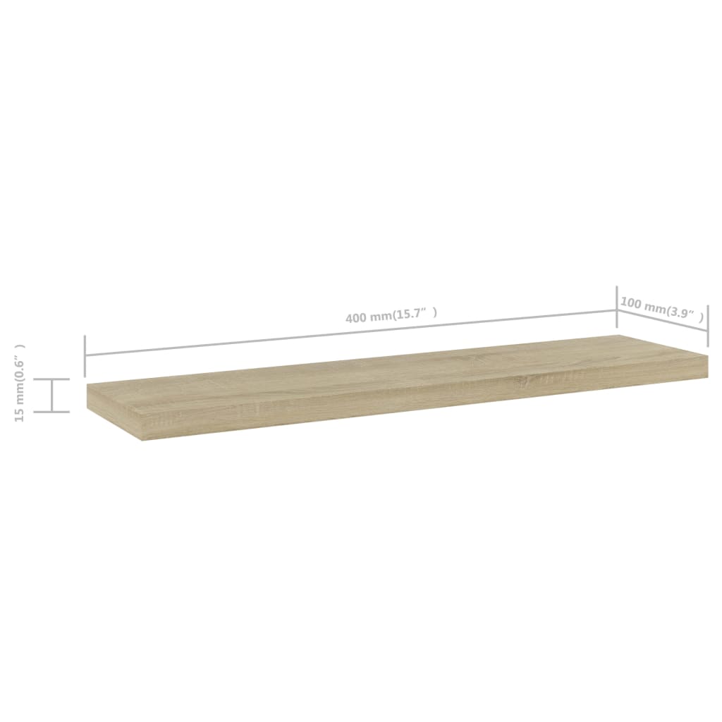 Bücherregal-Bretter 8 Stk. Sonoma-Eiche 40x10x1,5 cm