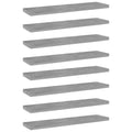 Bücherregal-Bretter 8 Stk. Betongrau 40x10x1,5 cm Holzwerkstoff