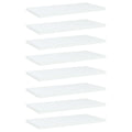 Bücherregal-Bretter 8 Stk. Weiß 40x20x1,5 cm Holzwerkstoff