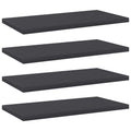 Bücherregal-Bretter 4 Stk. Grau 40x20x1,5 cm Holzwerkstoff