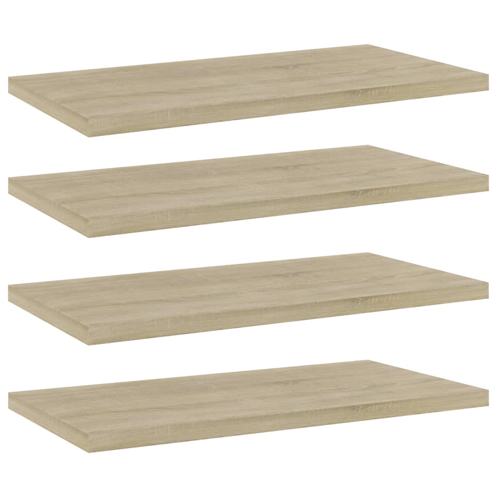 Bücherregal-Bretter 4 Stk. Sonoma-Eiche 40x20x1,5 cm