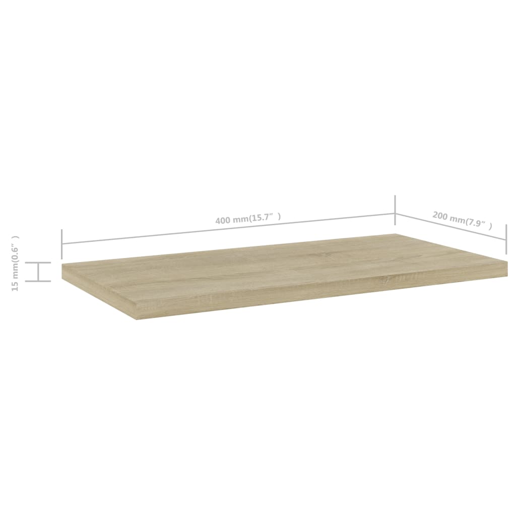 Bücherregal-Bretter 8 Stk. Sonoma-Eiche 40x20x1,5 cm