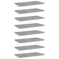 Bücherregal-Bretter 8 Stk. Betongrau 40x20x1,5 cm Holzwerkstoff