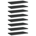 Bücherregal-Bretter 8 Stk. Hochglanz-Schwarz 40x20x1,5 cm