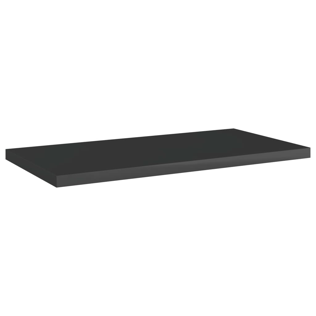 Bücherregal-Bretter 8 Stk. Hochglanz-Schwarz 40x20x1,5 cm