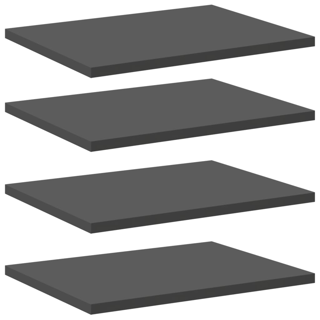 Bücherregal-Bretter 4 Stk. Grau 40x30x1,5 cm Holzwerkstoff