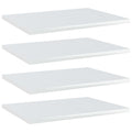 Bücherregal-Bretter 4 Stk. Hochglanz-Weiß 40x30x1,5 cm