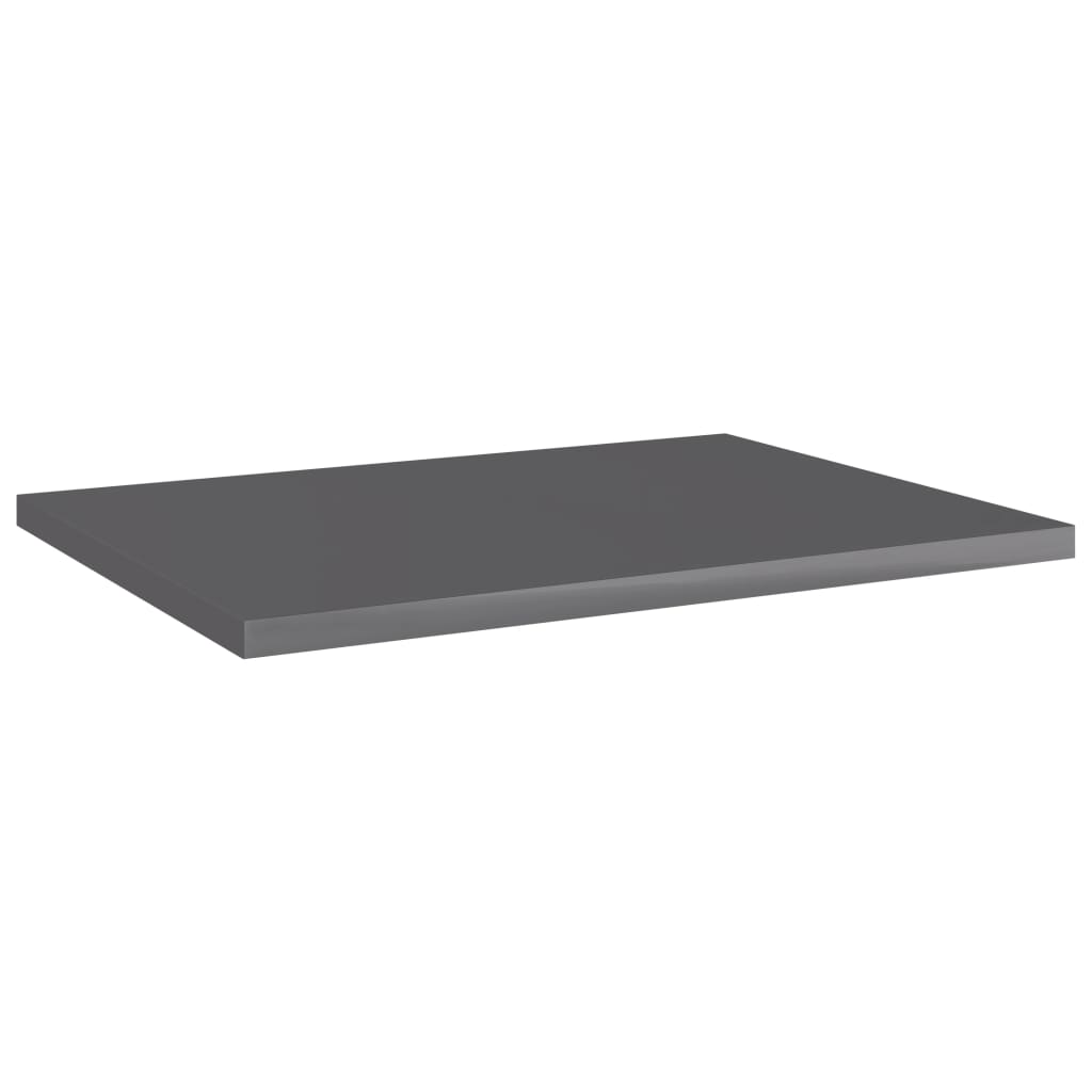 Bücherregal-Bretter 4 Stk. Hochglanz-Grau 40x30x1,5 cm