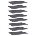 Bücherregal-Bretter 8 Stk. Hochglanz-Grau 40x30x1,5 cm