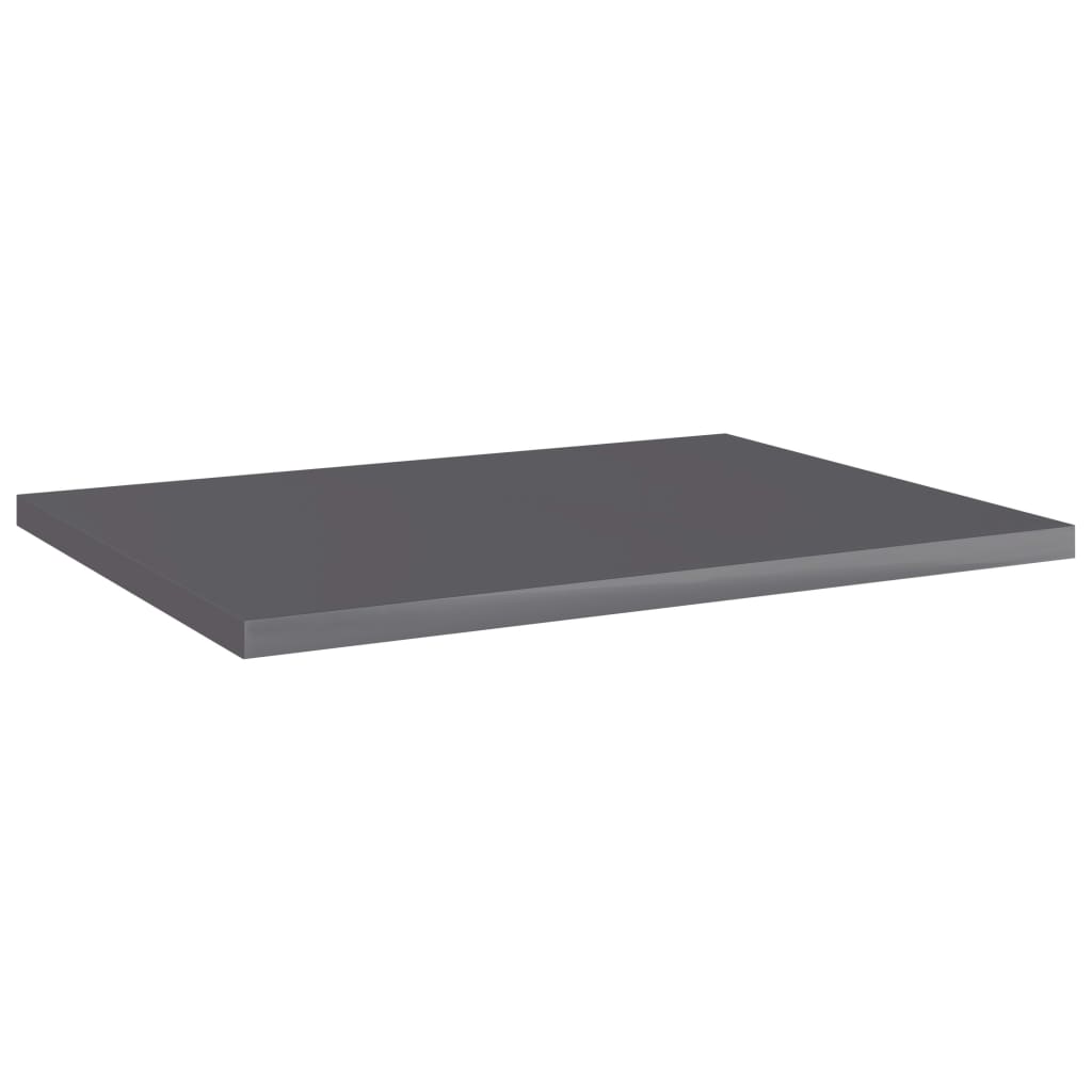 Bücherregal-Bretter 8 Stk. Hochglanz-Grau 40x30x1,5 cm