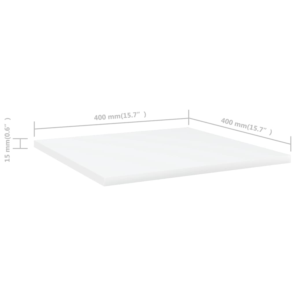 Bücherregal-Bretter 4 Stk. Weiß 40x40x1,5 cm Holzwerkstoff