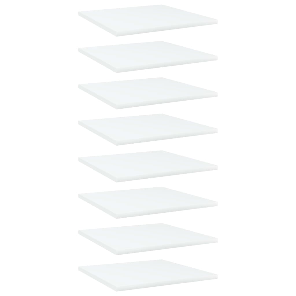Bücherregal-Bretter 8 Stk. Weiß 40x40x1,5 cm Holzwerkstoff