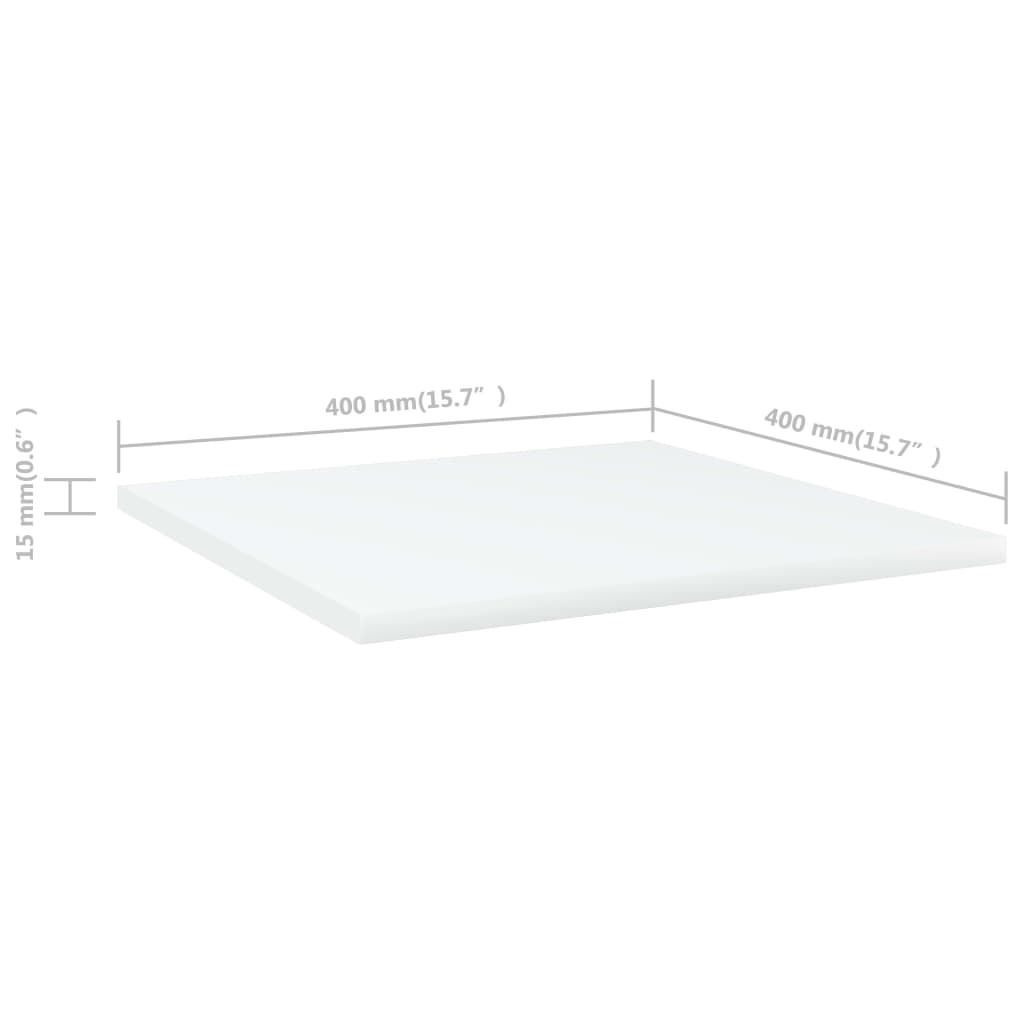 Bücherregal-Bretter 8 Stk. Weiß 40x40x1,5 cm Holzwerkstoff