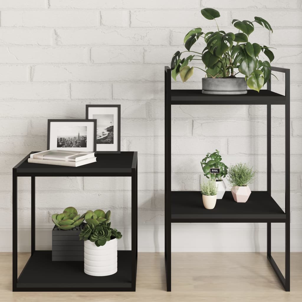 Bücherregal-Bretter 4 Stk. Schwarz 40x40x1,5 cm Holzwerkstoff