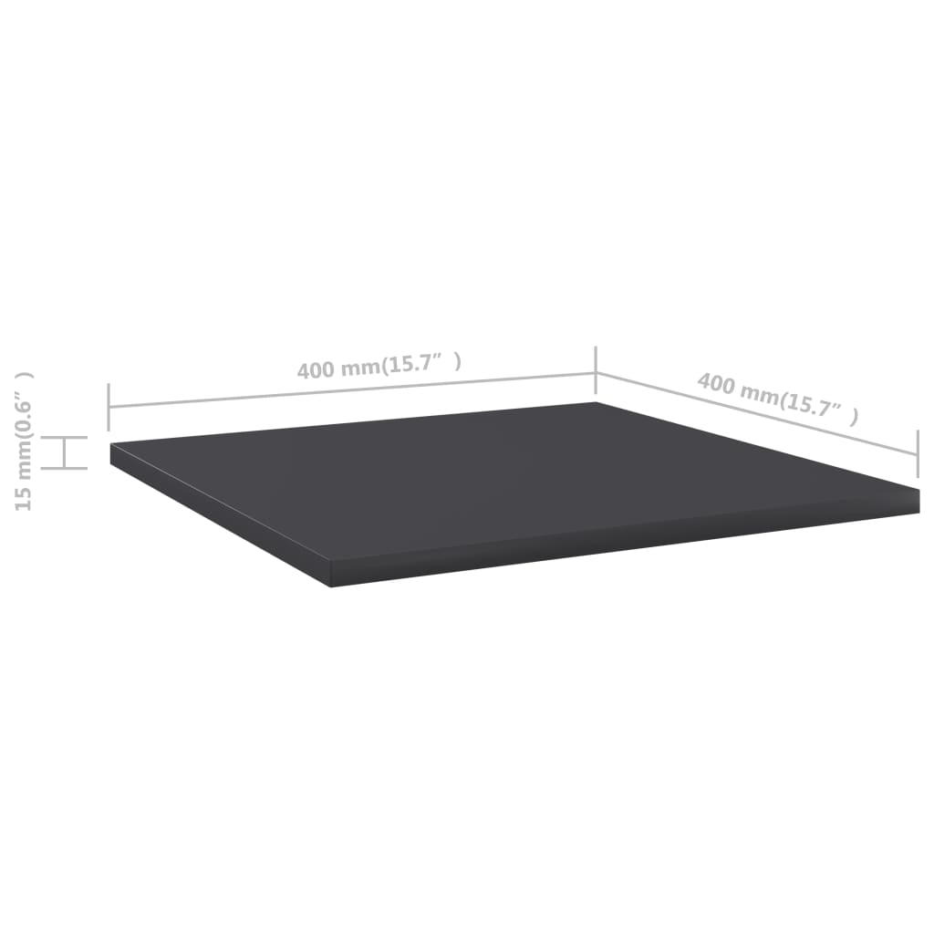 Bücherregal-Bretter 8 Stk. Grau 40x40x1,5 cm Holzwerkstoff