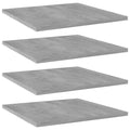 Bücherregal-Bretter 4 Stk. Betongrau 40x40x1,5 cm Holzwerkstoff