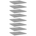 Bücherregal-Bretter 8 Stk. Betongrau 40x40x1,5 cm Holzwerkstoff