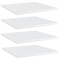 Bücherregal-Bretter 4 Stk. Hochglanz-Weiß 40x40x1,5 cm