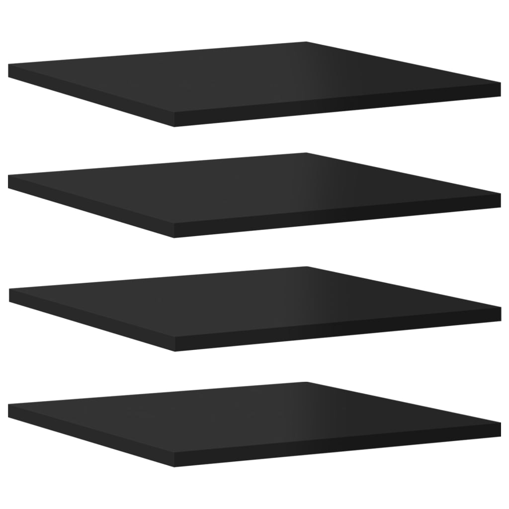 Bücherregal-Bretter 8 Stk. Hochglanz-Schwarz 40x40x1,5 cm