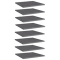 Bücherregal-Bretter 8 Stk. Hochglanz-Grau 40x40x1,5 cm