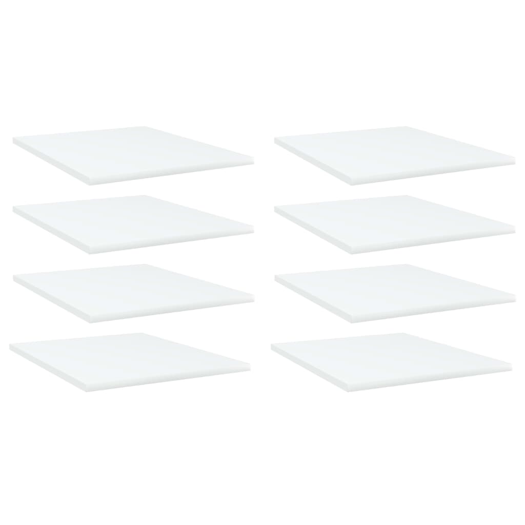 Bücherregal-Bretter 8 Stk. Weiß 40x50x1,5 cm Holzwerkstoff